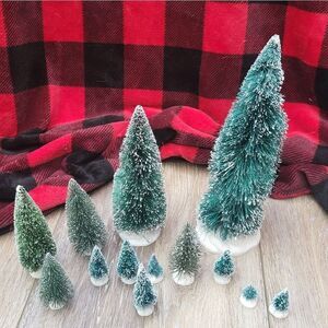 Christmas Village Tree Assortment  Tall and Small LEMAX landscape evergreen